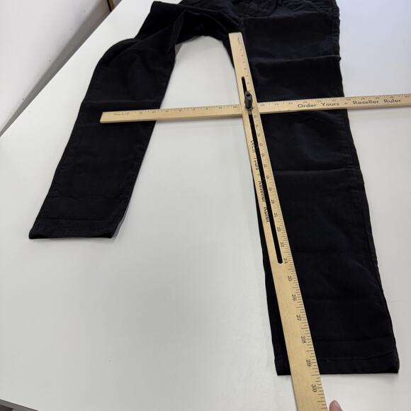 Anthropologie Reiko Pants Women 25 Black Sandy 2 Basic Stretch Slim Straight Leg - Picture 9 of 9